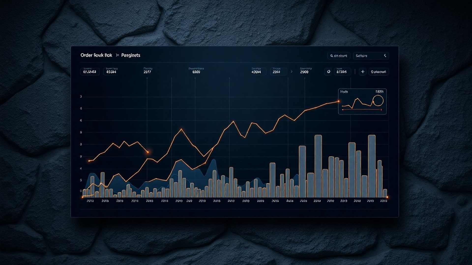 Nadzorna plošča AI trading terminala z živimi grafikoni in globino knjige naročil